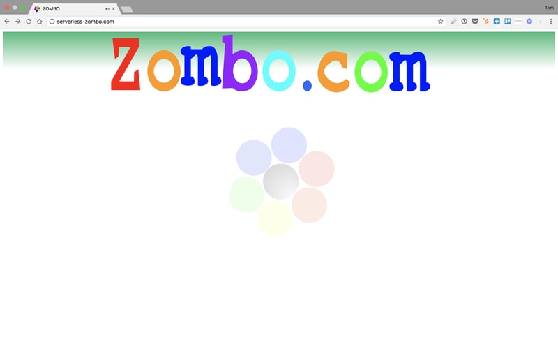 Serverless Zombo Home Page.png